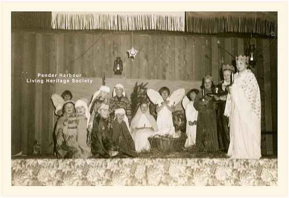 Photos taken at Irvine’s Landing Community Hall circa 1954 Annual Christmas Concert